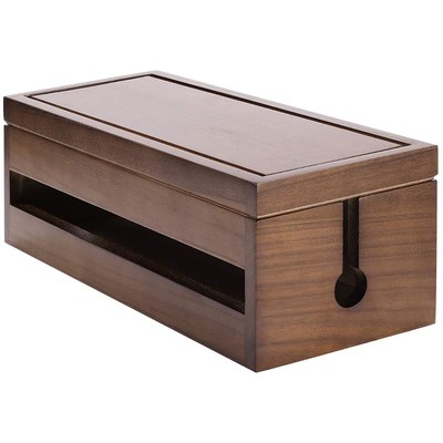 速发Cable Managet Box Wooden Cord Organizer Box for Extensio