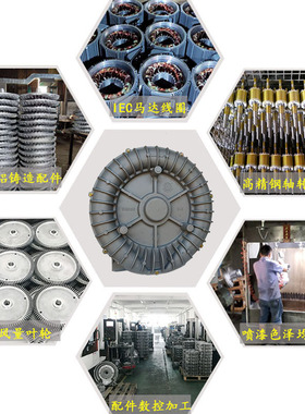 极速销升圆吸风排风涡流式鼓风机 y3.7KW工业负压真空泵 RB055管