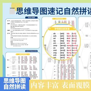 极速内容匠人零基础学英语中小学英语知识K挂图音标记单字固定短