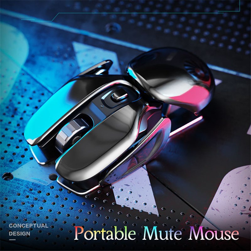 新品PX2 Metal 2.4G Rechargeable Wireless Mute 1600DPIY Mouse图片