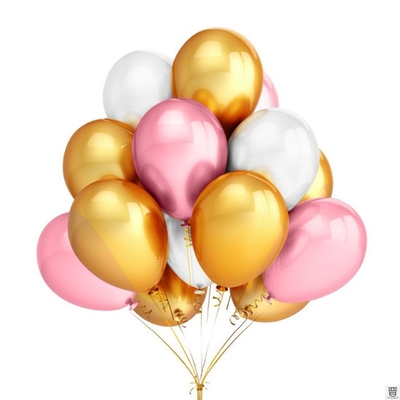 新品12pcs Birthdlay Party Balloons Gold Black Latex Balloon