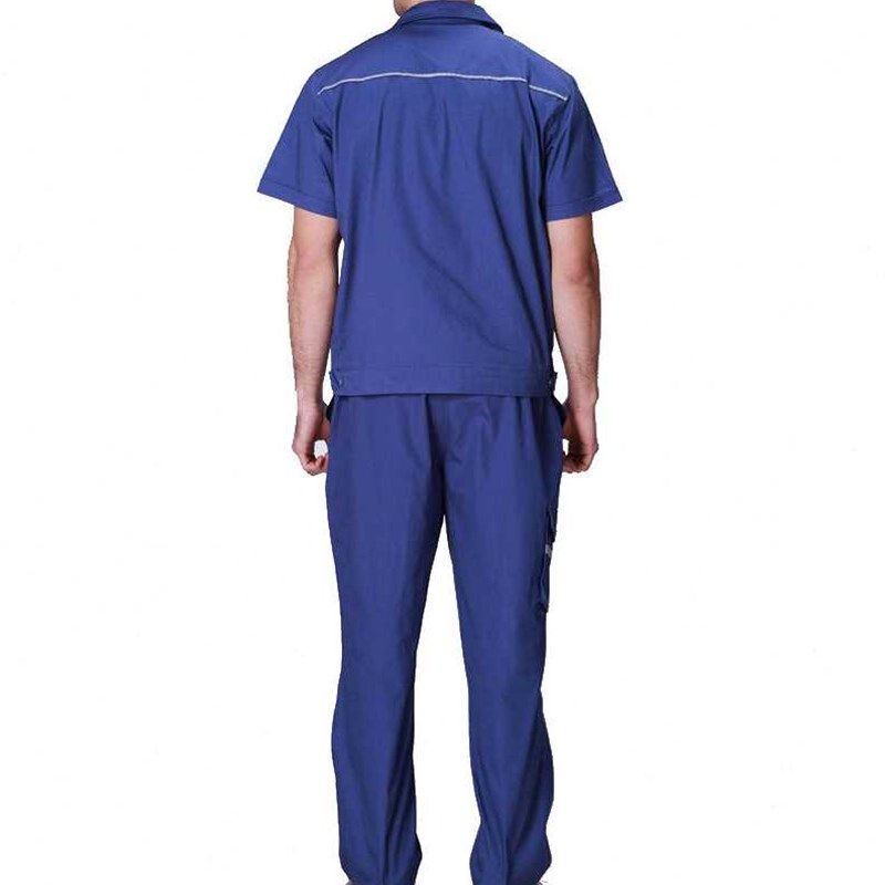 新品厂家厂d家江燕纯棉夏季短袖工作服工厂车间耐磨工作服全棉工图片