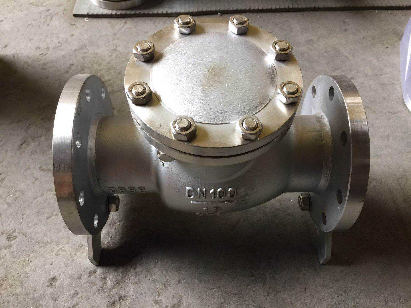 极速。法兰不锈钢止回阀止逆阀w304卧式回水阀止逆阀水管止回阀D5