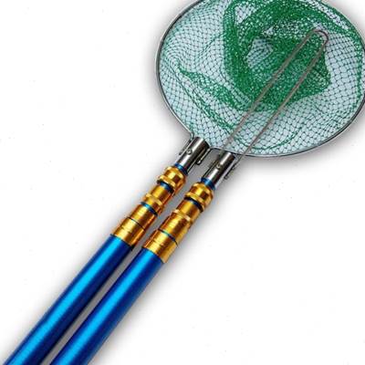 极速捞网捍超硬不锈钢可s伸缩加粗加厚捞网杆捞网竿4米三米裸竿大