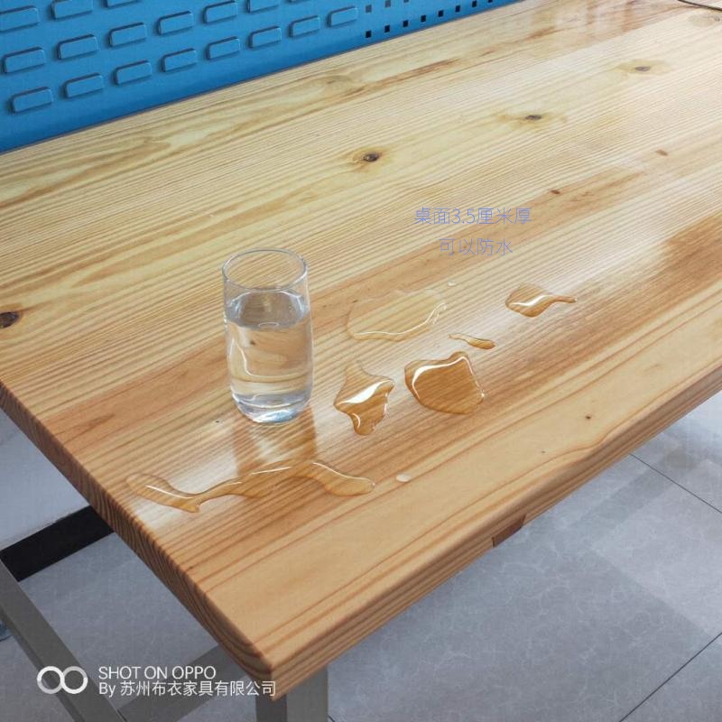 极速实木重型承i重带挂板抽屉装配桌防静电工厂车间工作台操作台