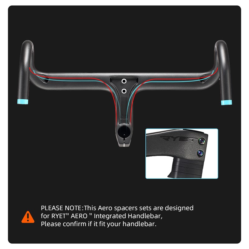 极速4Pcs Road Bike Stqem One Handlebar Spacer Set For 1-1/8(