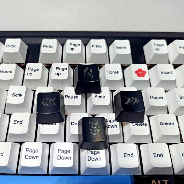 极速4Pcs Only Keycapp,DIY ABS Direction Keycaps Backlit Tran
