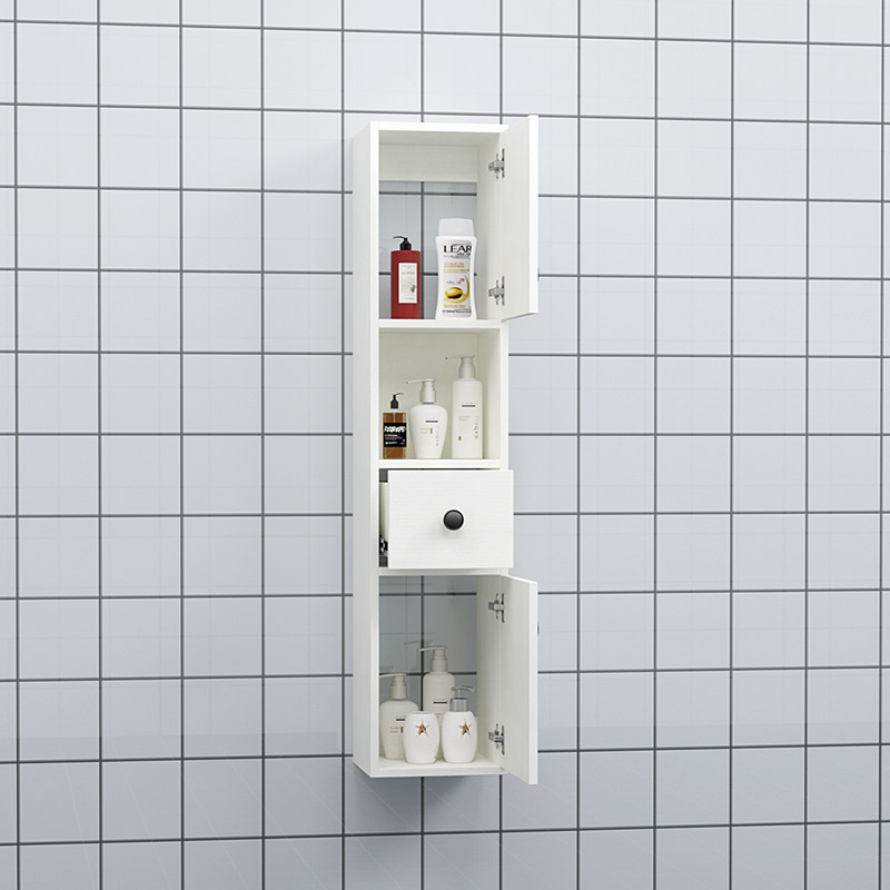 极速浴室柜小f侧柜边柜挂壁挂墙式实木储物柜卫生间置物吊柜收纳