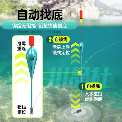 新品新款自动找底鱼漂免调u漂海杆远投矶钓竿专用浮漂醒目加粗路
