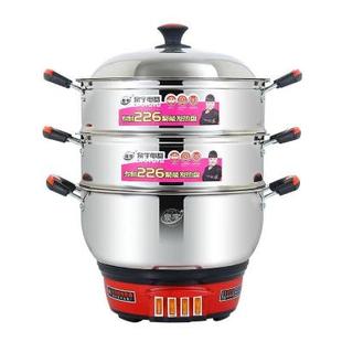 极速泉宇多功能料j理锅家用电锅加厚不锈钢电锅电炒锅电火锅电蒸