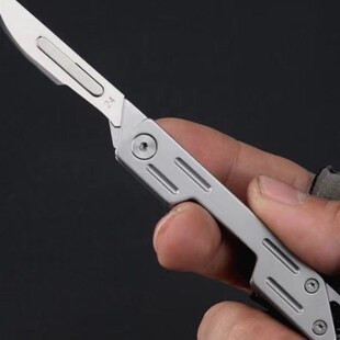 速发不锈钢美工刀户外折叠扣小刀速拆2号4手术刀片随身E裁纸刀