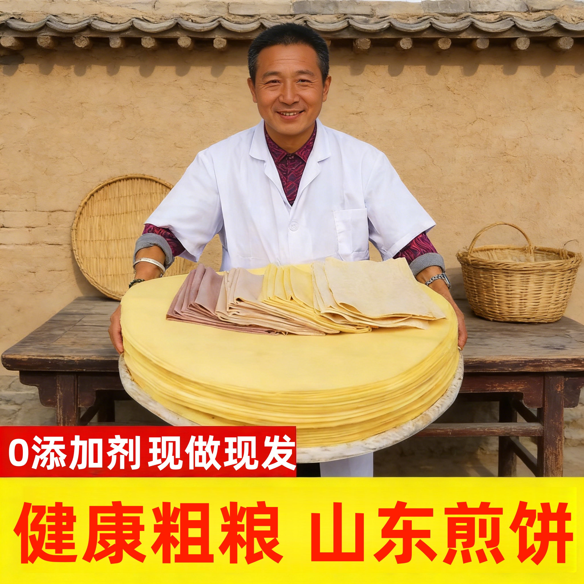 山东杂粮煎饼纯手工粗粮薄饼图片