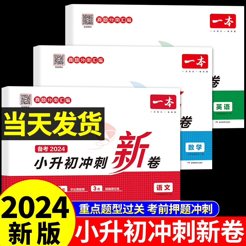 2024新版一本小升初冲刺新卷语文数学英语名校冲刺小学毕业升学总复习重点资料专项训练卷子知识考点大集结全真模拟测试题全国通用