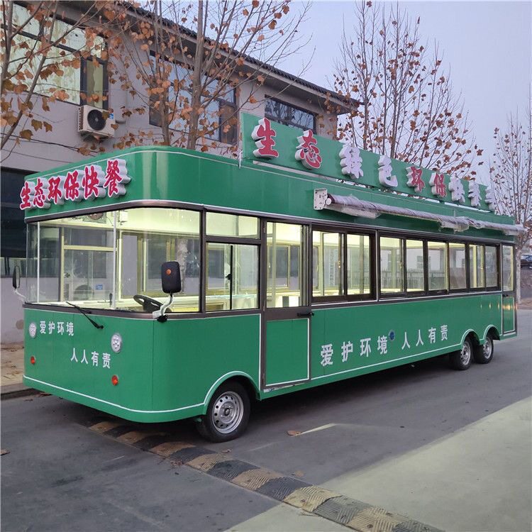 大型电动四轮多功能摆摊餐车