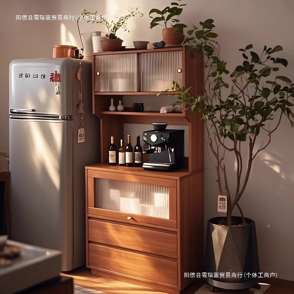 中古风靠墙窄柜餐边柜小户型
