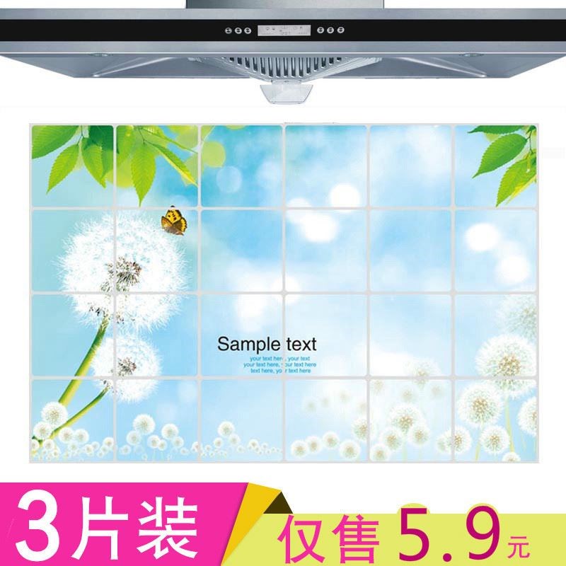 热销家用厨房防油贴纸自粘吸油烟机耐G高温灶台瓷砖贴防水隔油污