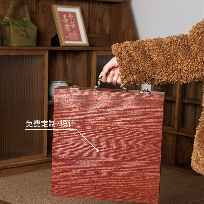 热销木质礼盒陶瓷j盘子茶饼茶托花瓶摆件相框佛像木雕礼品盒包装