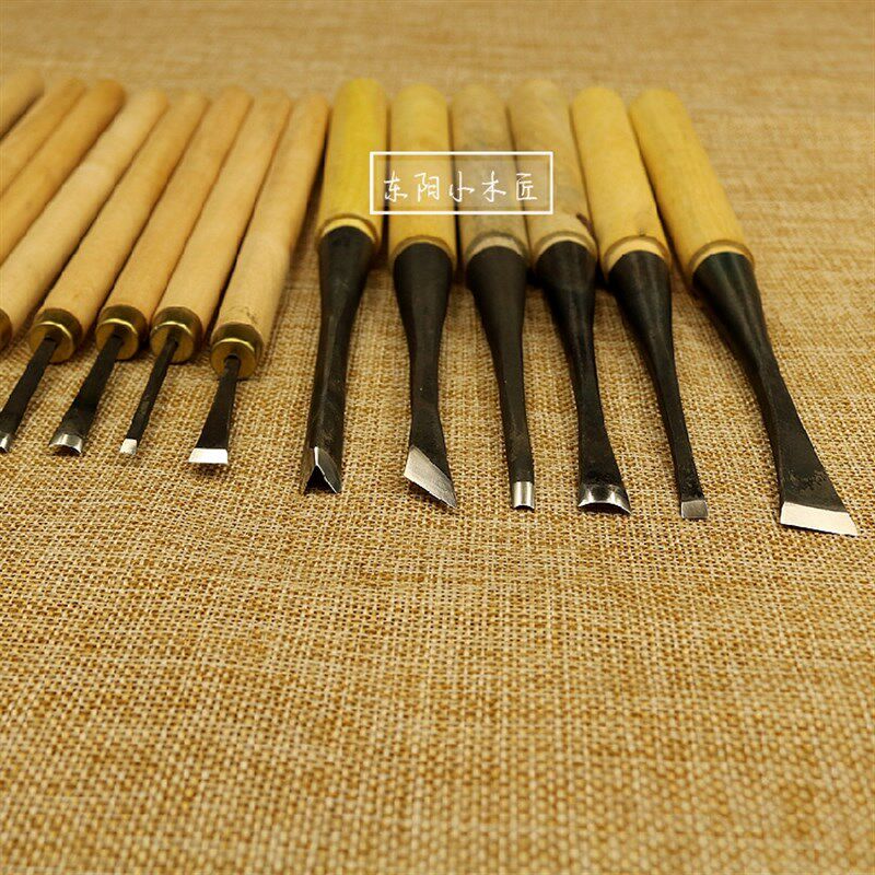 热销东阳小木匠手工木雕刻刀 木雕工具 套K装 新手14件 雕刻小件