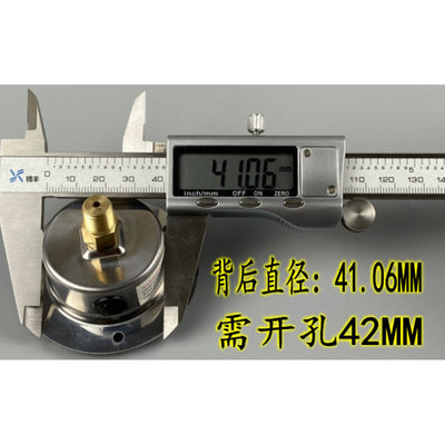 不锈钢外壳 轴向带边压力表Y-40ZT 15kg 200PSi PRESSURE GAUG