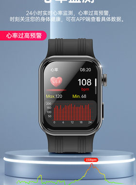 K2()光电心率血压自动测量蓝牙通话防丢提醒多运动模式智能手表