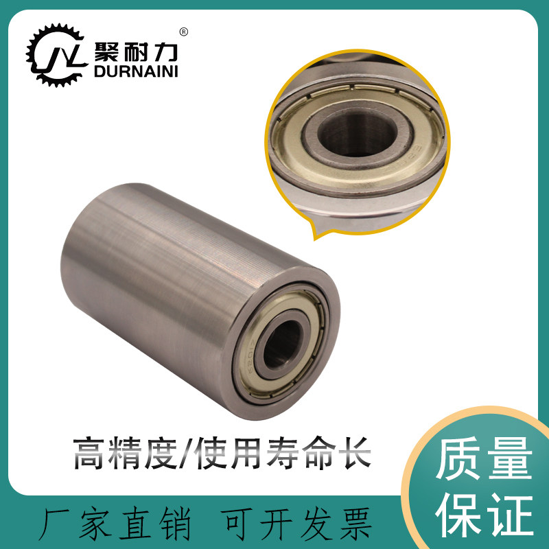 热销平皮带惰轮砂带机铁轮v织带机铁轮流水线配件轨道轮推拉轮导