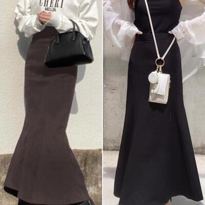百搭中长款鱼尾裙显瘦千金