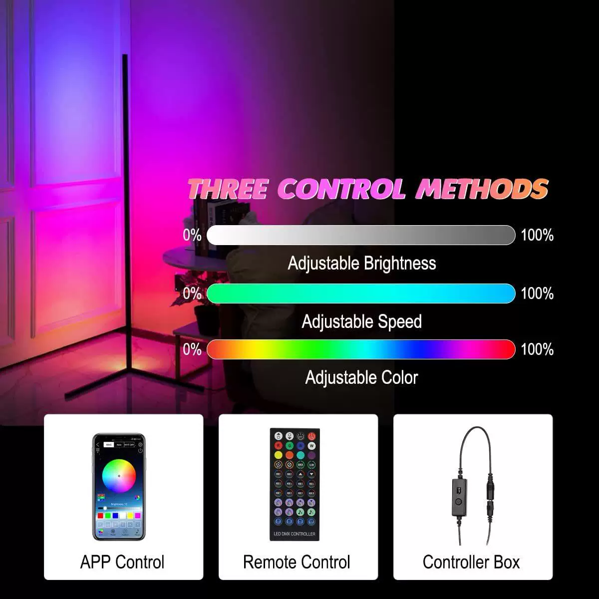 Напольная лампа RGB Фантом Хранитель Гостиная спальня Обстановка Bluetooth Уголок плазма 267 музыкальные правила мариновать свет
