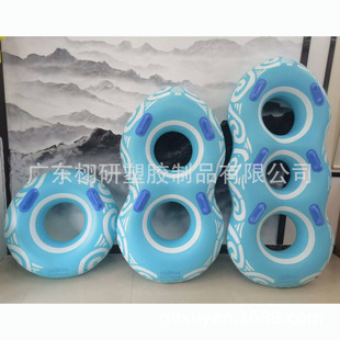 新款现货单双人皮筏滑水圈水上乐园充气筏子PVC滑具环流河游泳圈