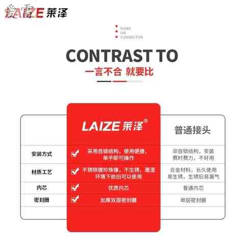 极速大风b炮气管快速接头管子配件小风炮气泵快接外螺纹对接空压