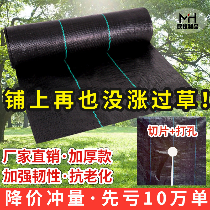 速发防草布除草布果园盖草膜保湿布果树园艺地布钉抗老化农用遮草