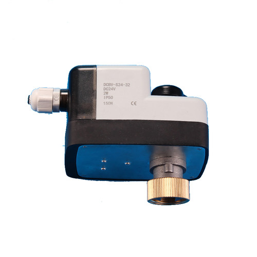 新品直流DCd12V 24V二通三通电动球阀DN15 20 25 32 40 50手动一