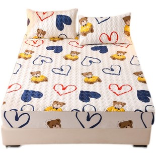 极速防水床笠隔尿可洗透气单件夹棉B床罩全棉加厚120190定制尺