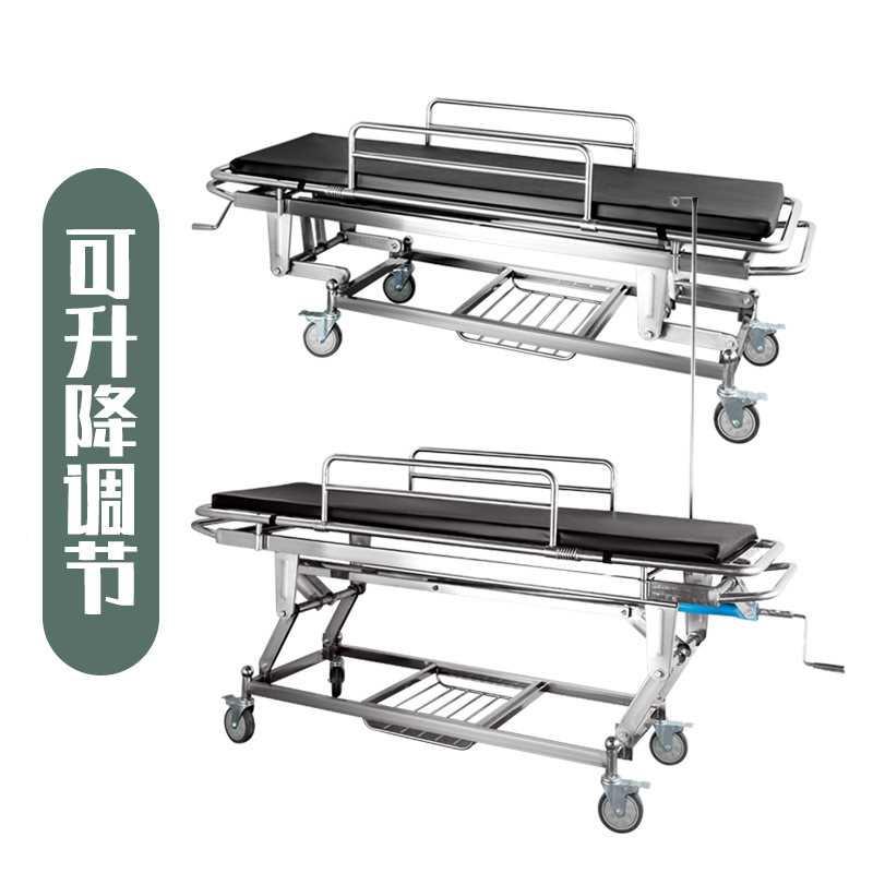 极速锈钢004120担不架车升降推车救急救抢车O病人输送担牀架救护