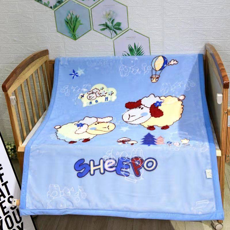 极速秋冬儿童毯盖腿小毛毯双层加厚新生婴儿M幼儿园午睡毯珊瑚绒