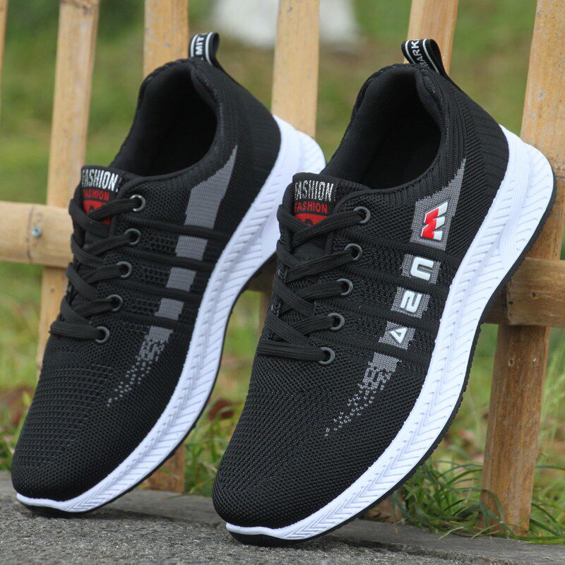 新品防臭男鞋春秋季新款男t士运动鞋透气网鞋休闲鞋防滑跑步鞋子