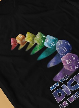 极速DND Gameg May the Dice be With You T Shirt Punk Men Tees