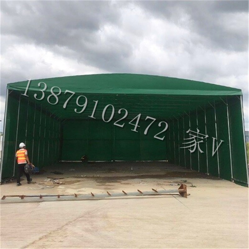 极速汽车封闭雨蓬工地夜宵收缩伸缩蓬加厚M帐篷户外活动棚厂房停