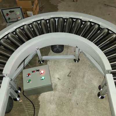 极速180度转弯机皮带输送机刀口转角流水线传送滚筒圆Z形机弧度输