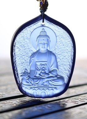 极速禅悦佛艺药师佛吊p坠药师琉璃光王如来佛牌男士女生项链饰品