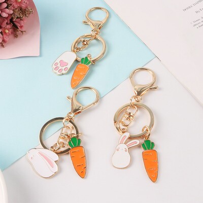 极速bunny Carrot Key Chain Easter DecorationO Metal Easter g