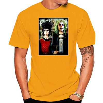 极速Halloween American Gothic Beetlejuice And Lydia T-S.hirt