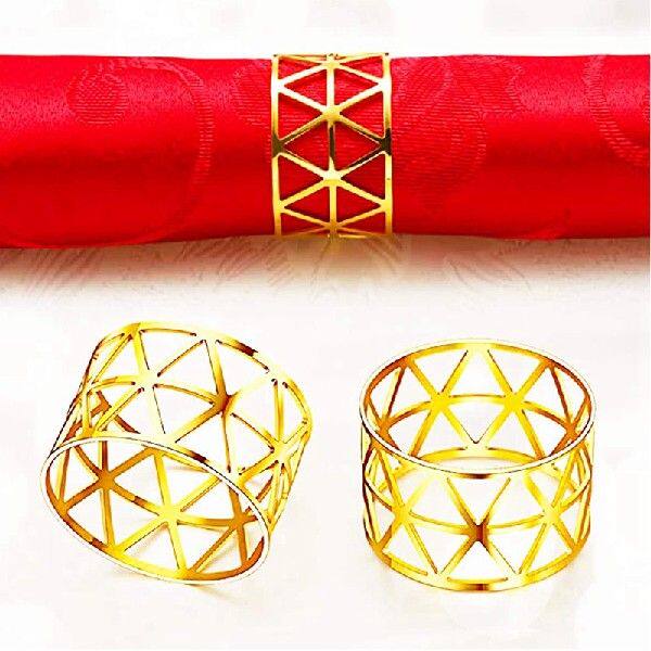 极速12 Pcs Of Round pMesh Napkin Ring Holder, Table Set Suit