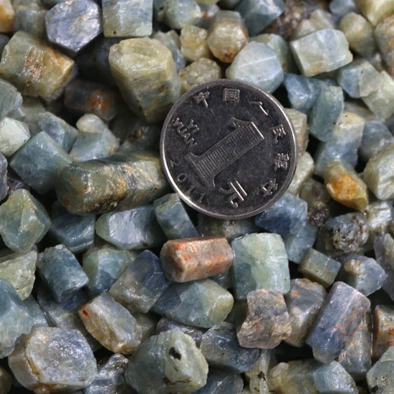 新品天然蓝刚玉原石原矿无处理优化蓝宝石毛料可直接加Z工矿物教