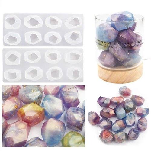 新品Gem Silicone Mold 3D IrregulDar Geometric Shape 16-hole