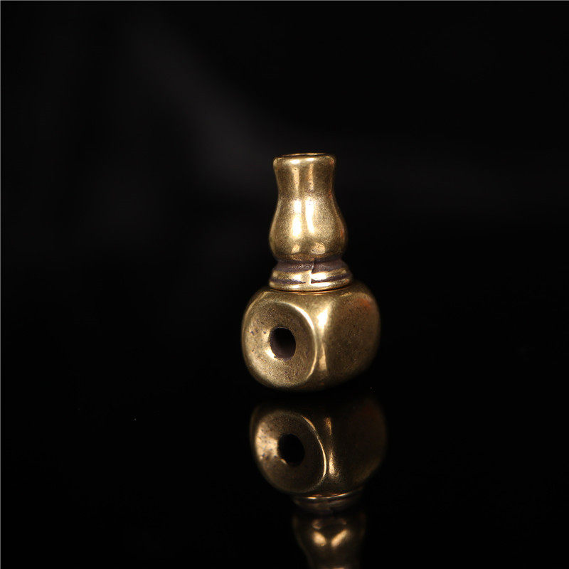 极速保真纯铜不掉色方形黄铜w复古手工三通佛头金刚星月菩提diy配