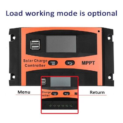极速MPPT Solar Charge Controller 50AG60A Dual USB Solar Pane