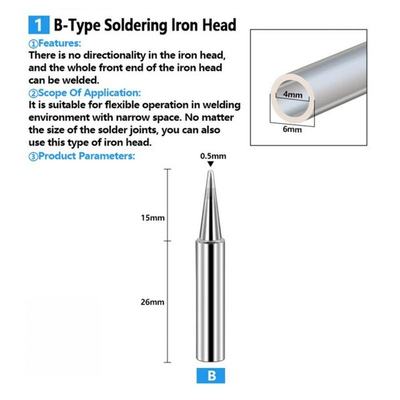 极速17Pcs Leadj-Free Soldering Iron Tip 900M-T For 936 937 9