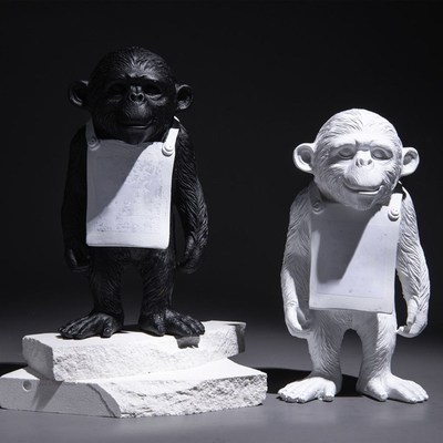 极速Banksy Monkey Resin Statue Sculptures & FiQgurines Home