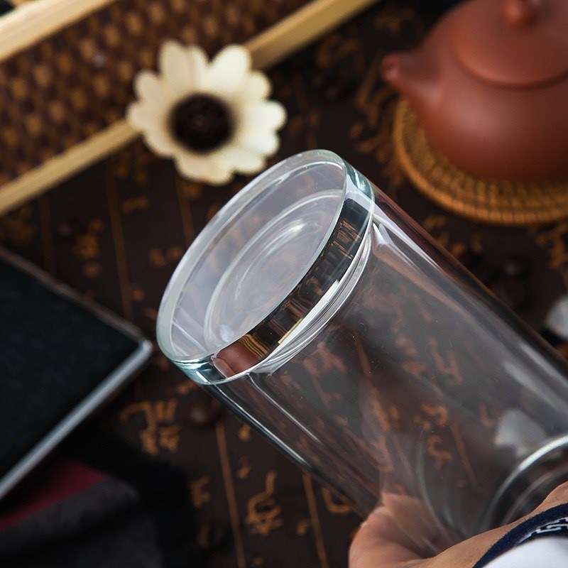 极速花间道双层玻璃杯体 茶仓 分I离器 杯盖 配件大全。