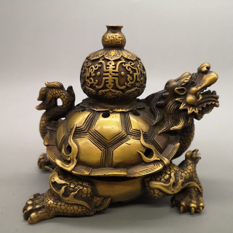 极速仿古做旧黄铜龙龟香炉家居摆件G古玩收藏葫芦龙龟熏香炉摆,金属材料及制品,其他金属制品,淘宝优惠券,粉丝福利购,淘宝优惠卷
